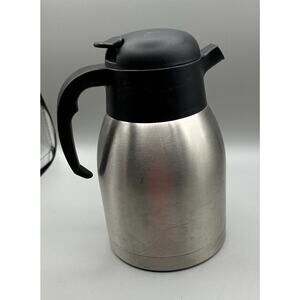 Decanter Carafe Hot Cold Vacuum Seal 40 Oz Size Stainless Steel Plastic Handle